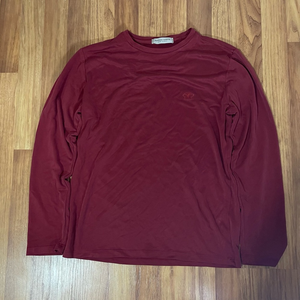 Bottega Veneta Deep Red Long Sleeve Tee